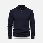 Minimalist Men's Knit Zip Sweater – Casual Wear, Everyday Comfort