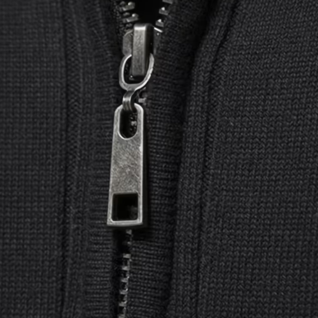 Minimalist Men's Knit Zip Sweater – Casual Wear, Everyday Comfort