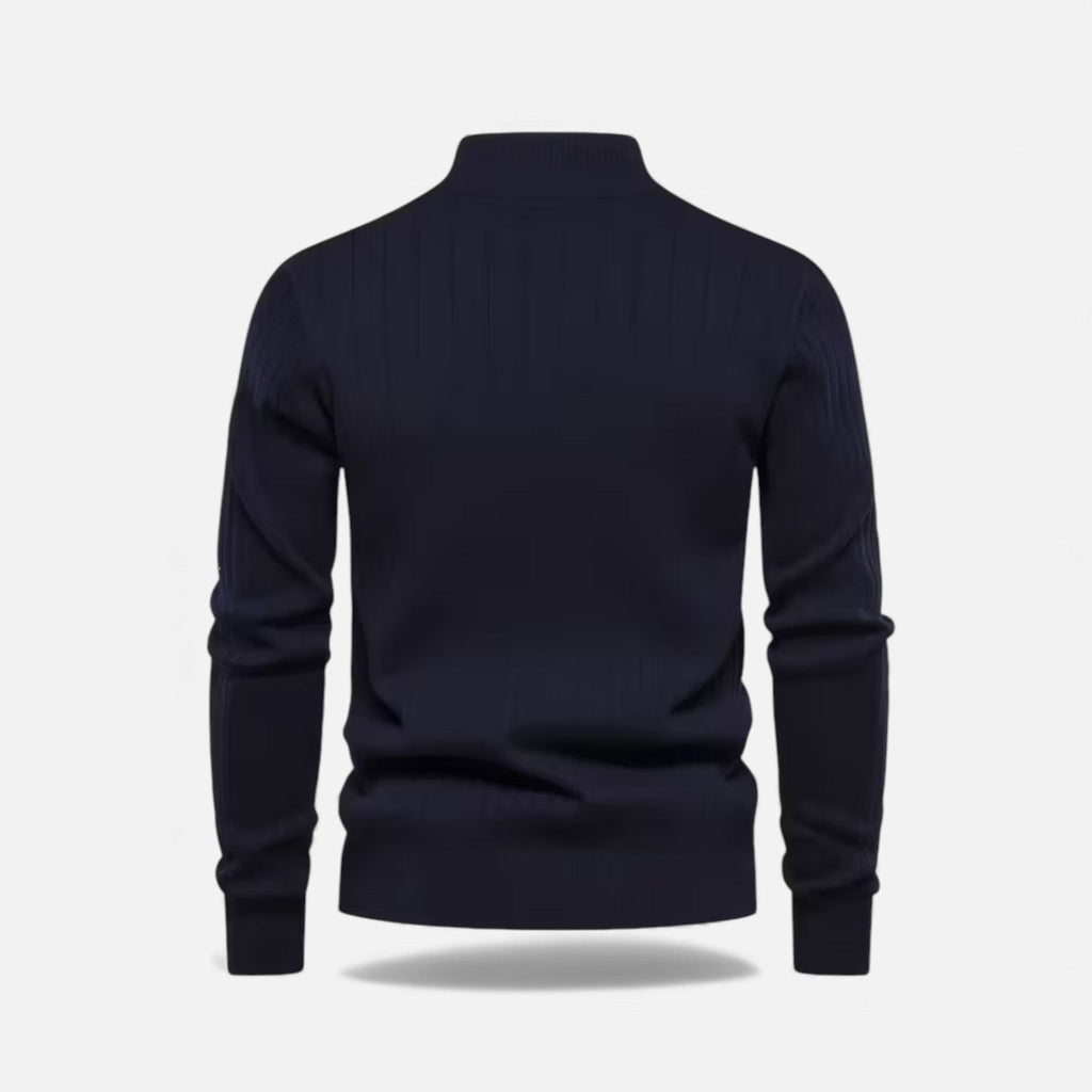 Minimalist Men's Knit Zip Sweater – Casual Wear, Everyday Comfort