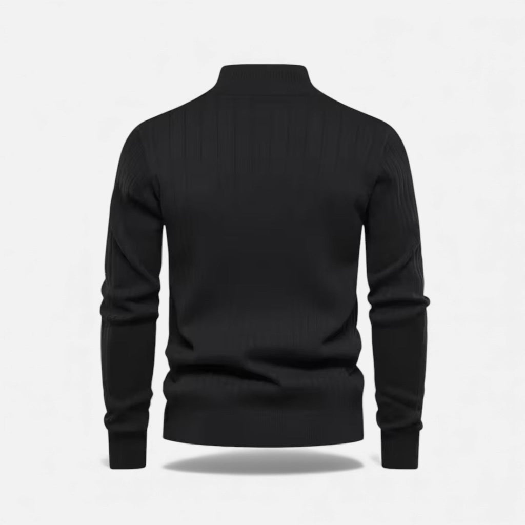 Minimalist Men's Knit Zip Sweater – Casual Wear, Everyday Comfort