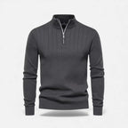 Minimalist Men's Knit Zip Sweater – Casual Wear, Everyday Comfort