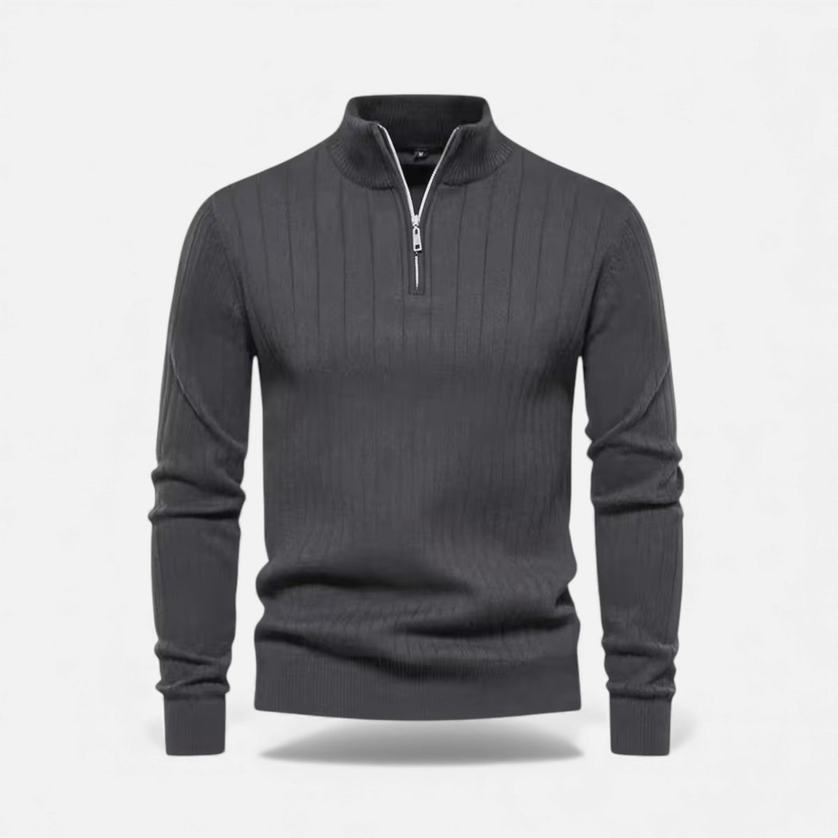 Minimalist Men's Knit Zip Sweater – Casual Wear, Everyday Comfort