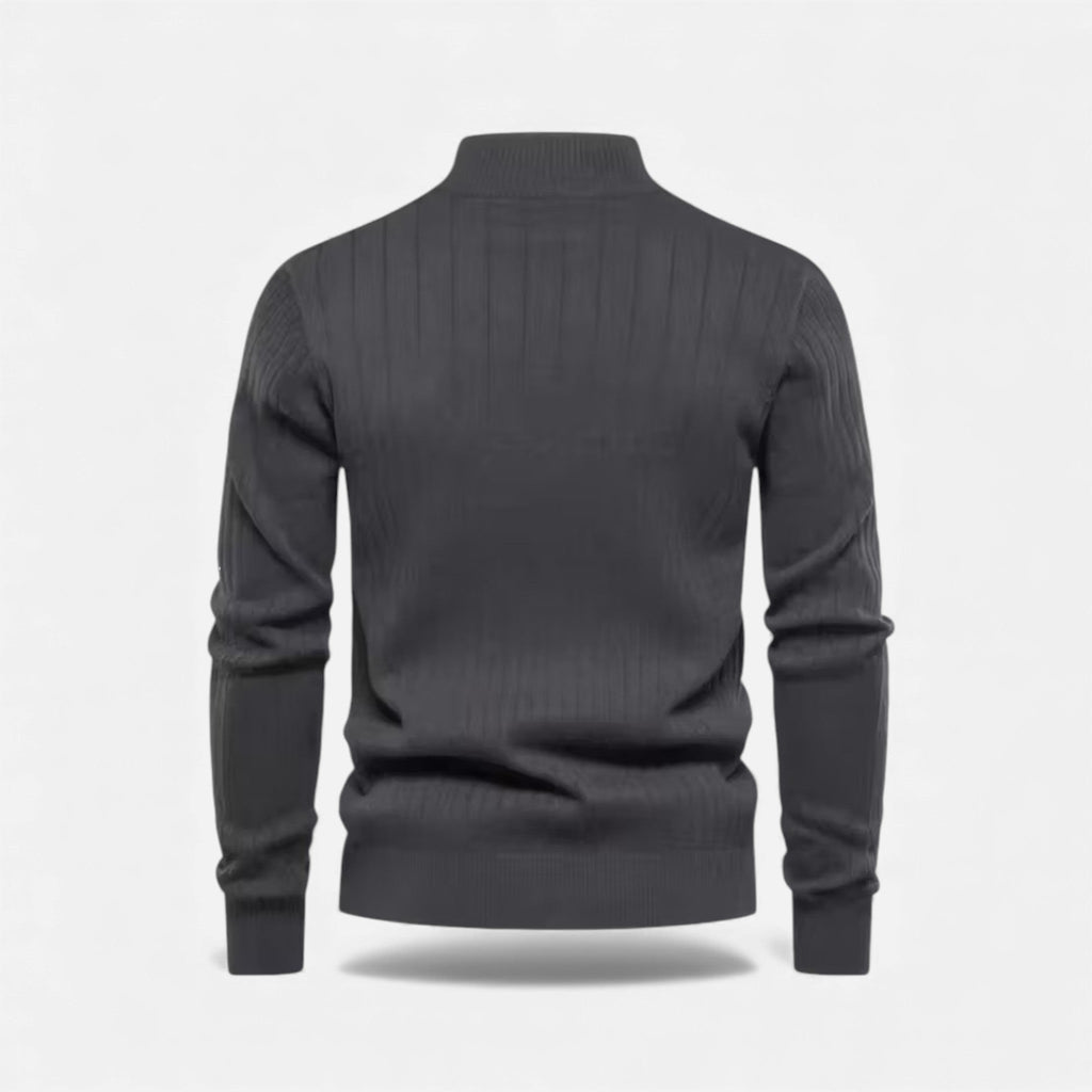 Minimalist Men's Knit Zip Sweater – Casual Wear, Everyday Comfort