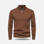 Minimalist Men's Knit Zip Sweater – Casual Wear, Everyday Comfort