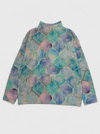Multicolor Women's Sweater with Glitter Pattern – Casual, Holiday