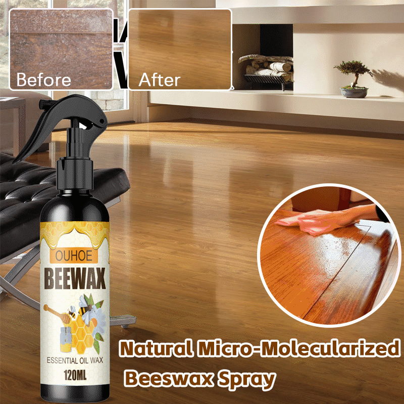 Natural Beeswax Spray | Non-Toxic Furniture Care Solution with Effortless Application | Ideal for a Brilliant Shine on Treated Surfaces