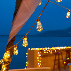 Solar-Powered LED String Lights with Hemp Rope Design – Garden, Patio