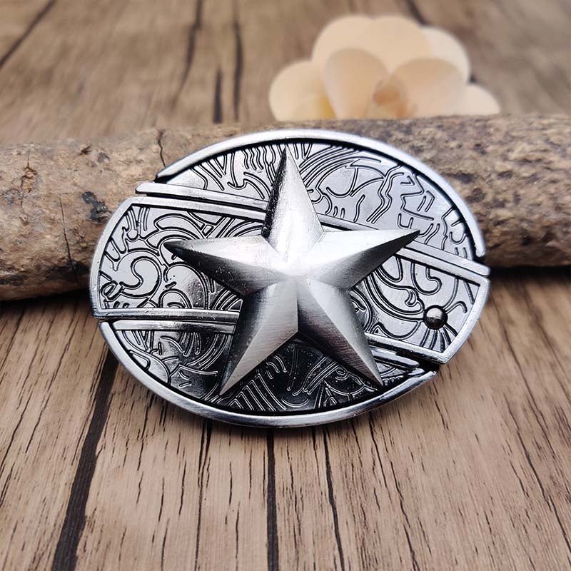 Oval Bull Skull Belt Buckle with Hidden Knife – Fashion Accessory, Unique Gift