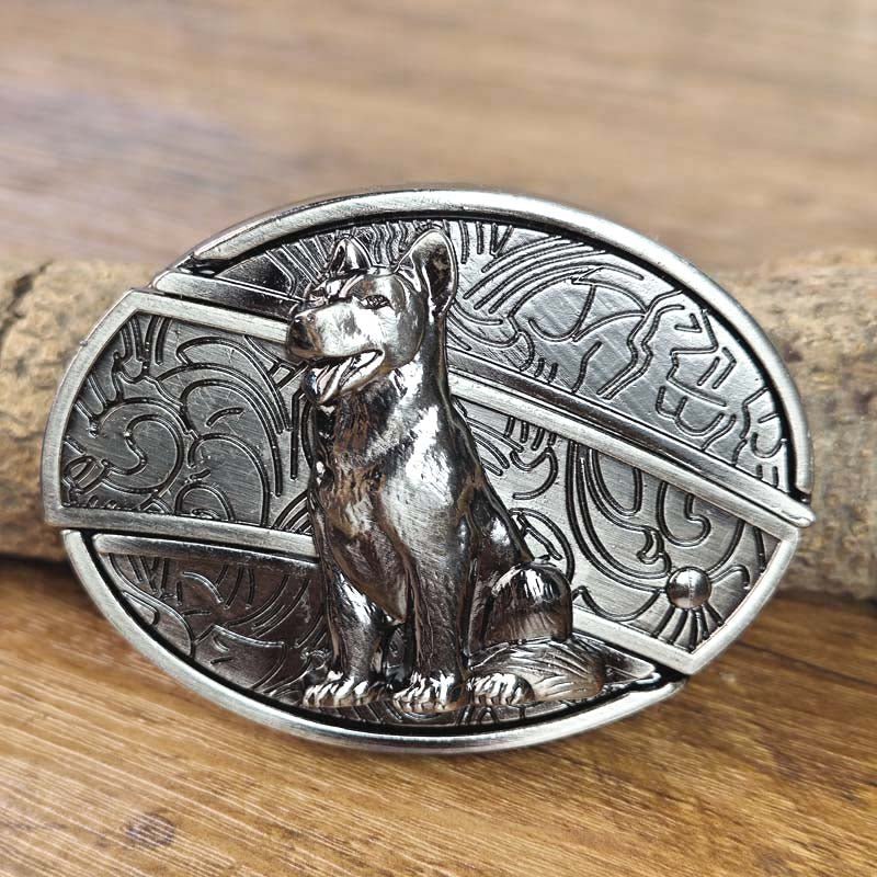 Oval Bull Skull Belt Buckle with Hidden Knife – Fashion Accessory, Unique Gift