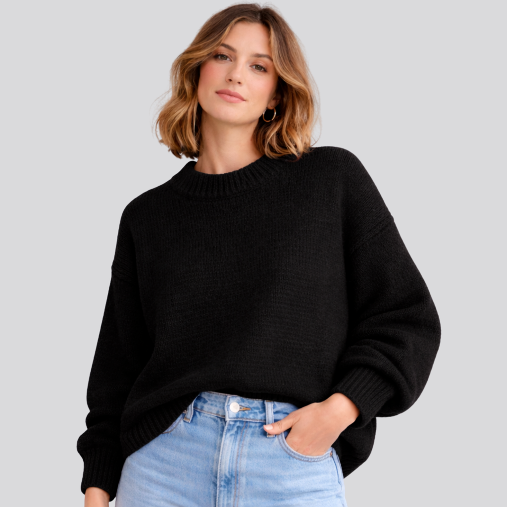 Oversized Women's Merino Wool Sweater – Casual Wear, Cozy Layering