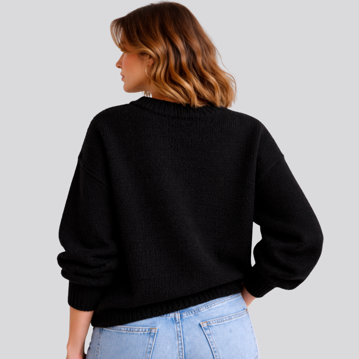 Oversized Women's Merino Wool Sweater – Casual Wear, Cozy Layering