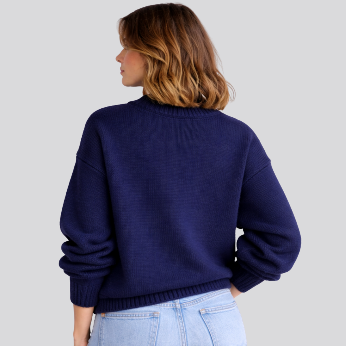 Oversized Women's Merino Wool Sweater – Casual Wear, Cozy Layering