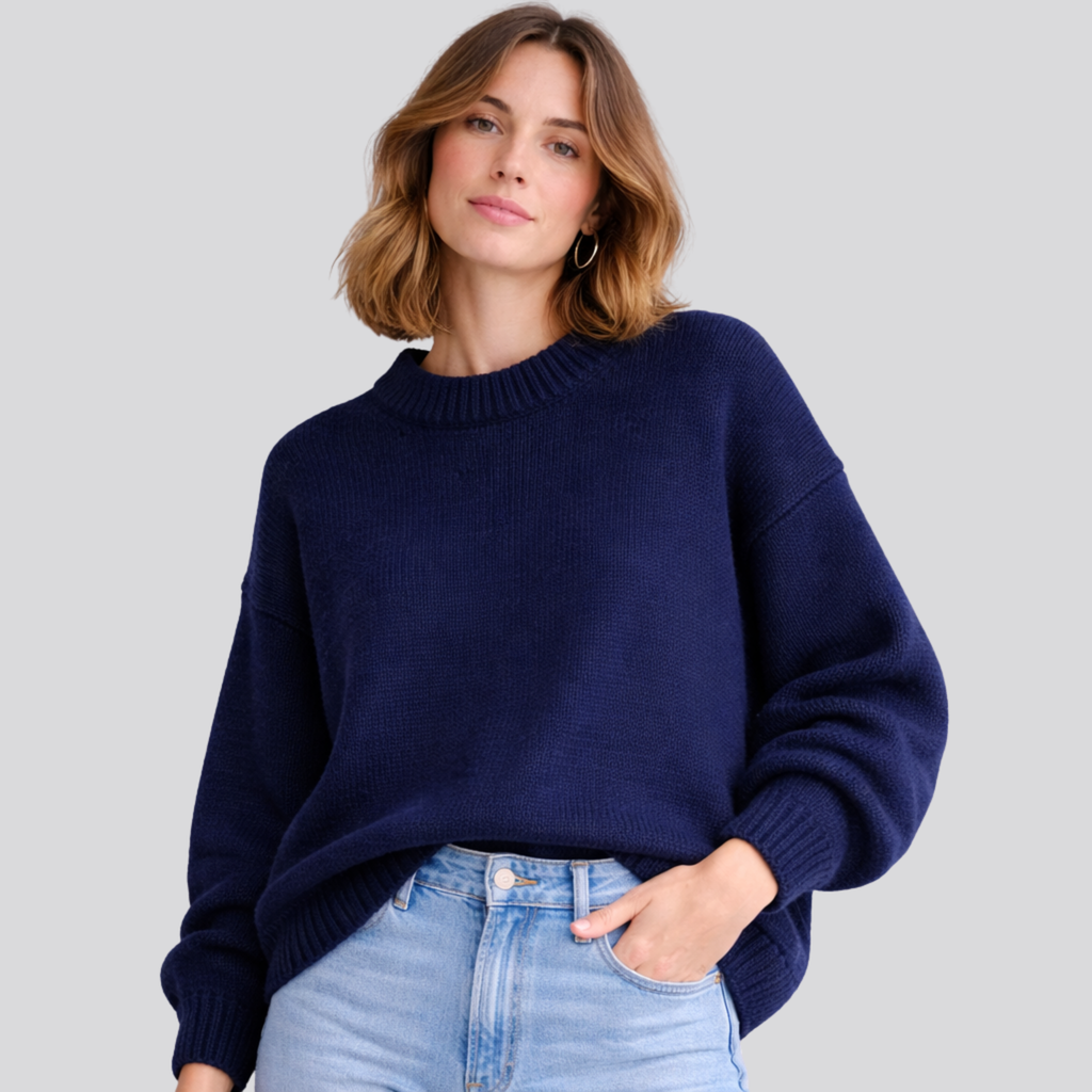 Oversized Women's Merino Wool Sweater – Casual Wear, Cozy Layering