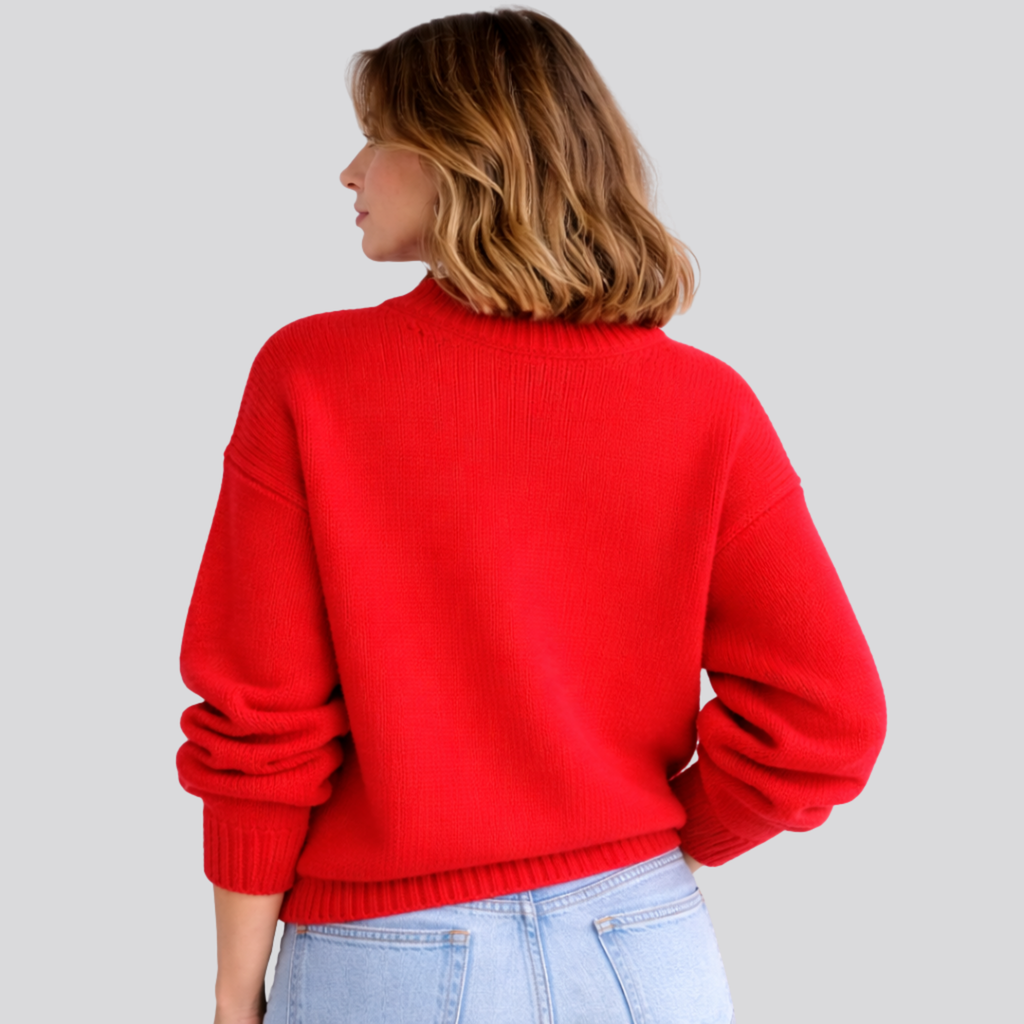 Oversized Women's Merino Wool Sweater – Casual Wear, Cozy Layering