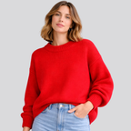 Oversized Women's Merino Wool Sweater – Casual Wear, Cozy Layering