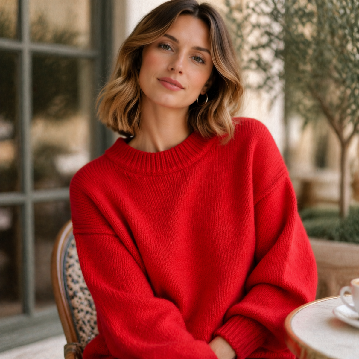 Oversized Women's Merino Wool Sweater – Casual Wear, Cozy Layering