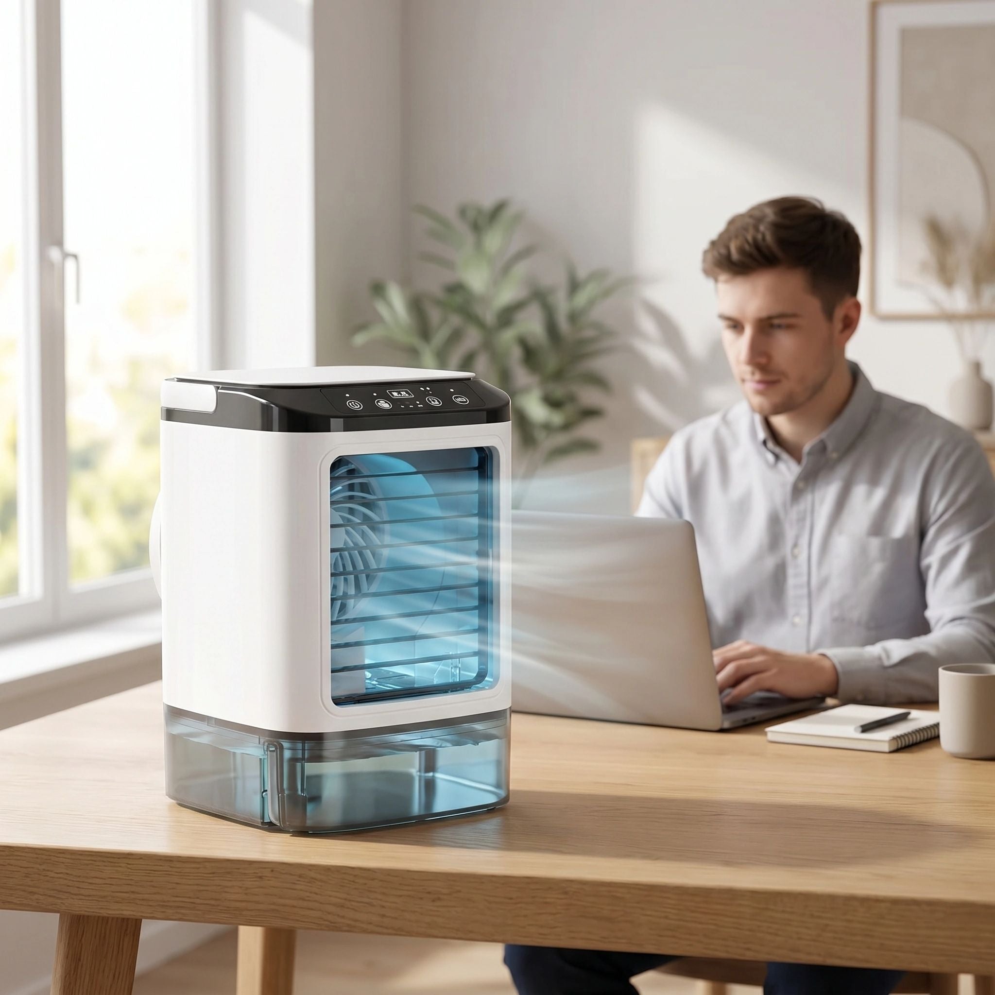 Portable 3-in-1 Air Cooler with Humidifier and Rechargeable Battery – Home, Travel