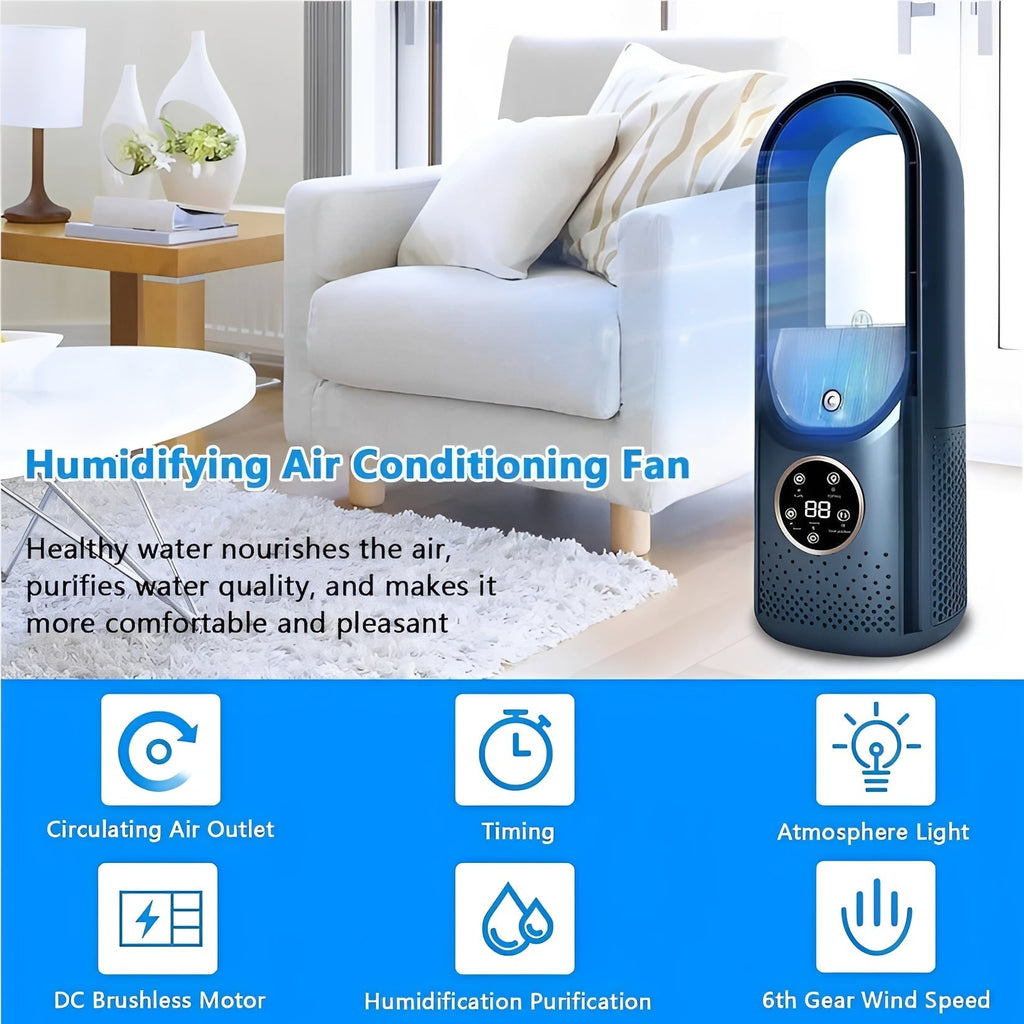 Portable 3-in-1 Air Cooler with Humidifier and Silent Motor – Office, Night