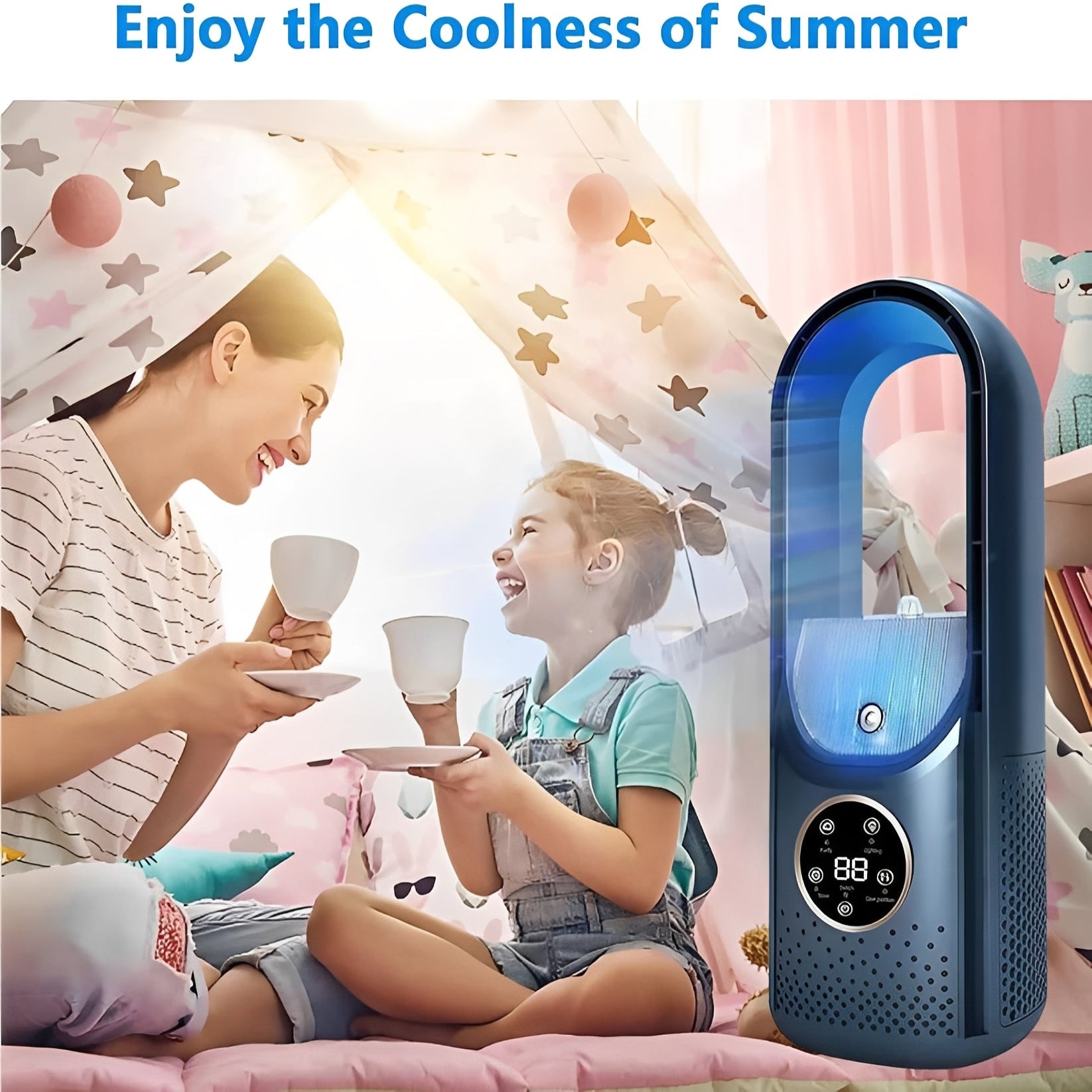 Portable 3-in-1 Air Cooler with Humidifier and Silent Motor – Office, Night