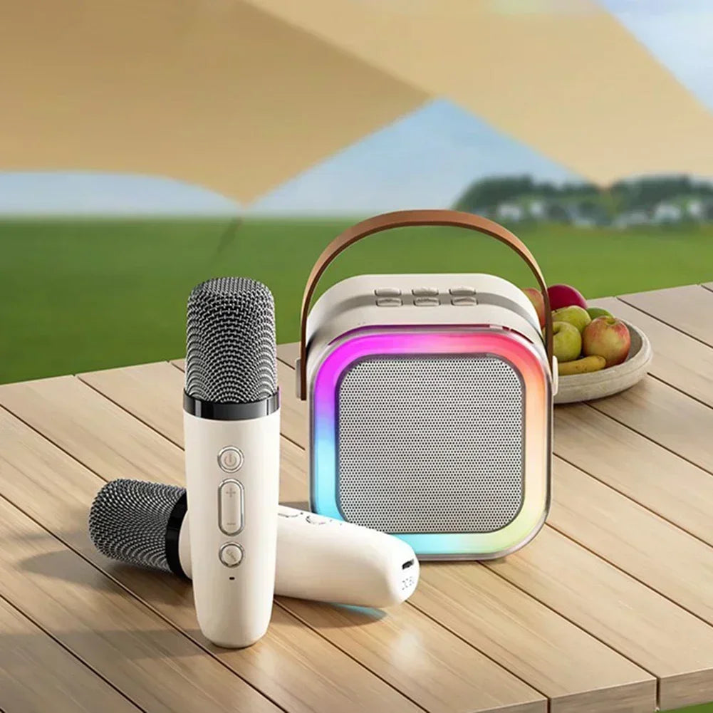 Portable Bluetooth Karaoke Machine with Wireless Microphones – Family Fun, Gift Idea