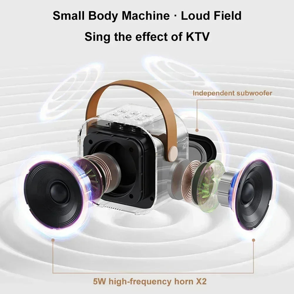 Portable Bluetooth Karaoke Machine with Wireless Microphones – Family Fun, Gift Idea