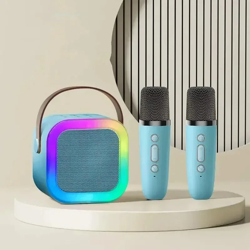Portable Bluetooth Karaoke Machine with Wireless Microphones – Family Fun, Gift Idea