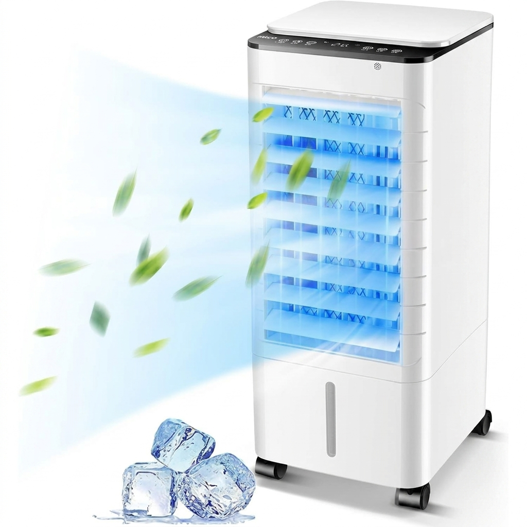 Portable Evaporative Air Cooler – Windowless, No Install – Home, Travel