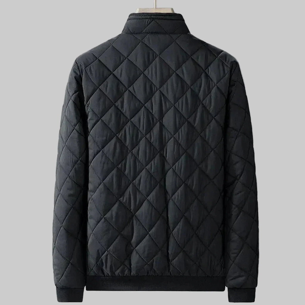 Quilted Puffer Jacket Men's Lightweight Insulated Stand Collar – Casual, Outdoor