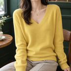 Relaxed-Fit Women's V-Neck Sweater – Casual Wear, Everyday Comfort