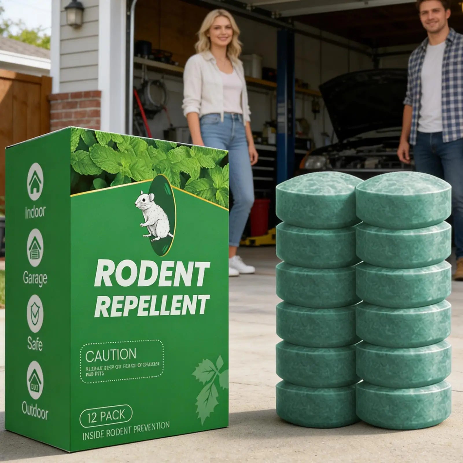 Rodent Repellent Balls 12 Pack Natural Peppermint Oil – Home Safety, Pet Protection