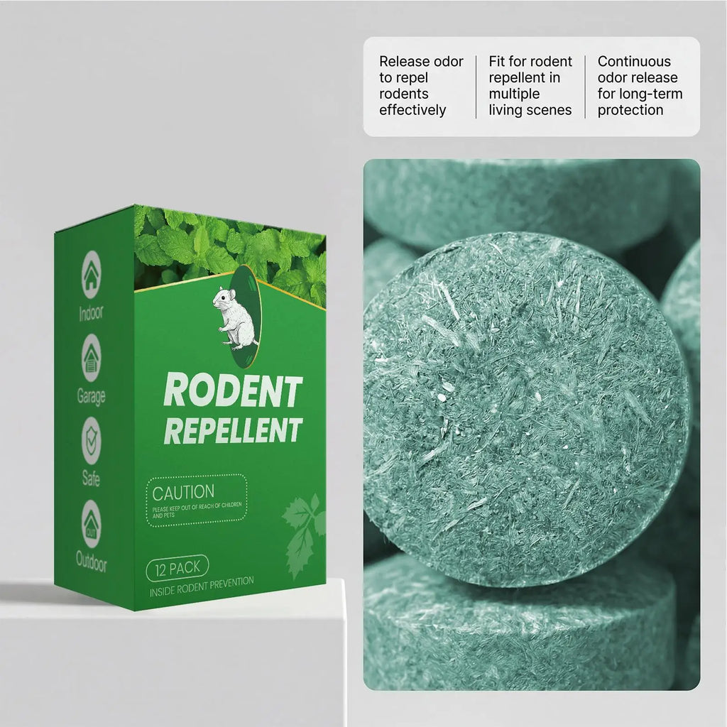 Rodent Repellent Balls 12 Pack Natural Peppermint Oil – Home Safety, Pet Protection