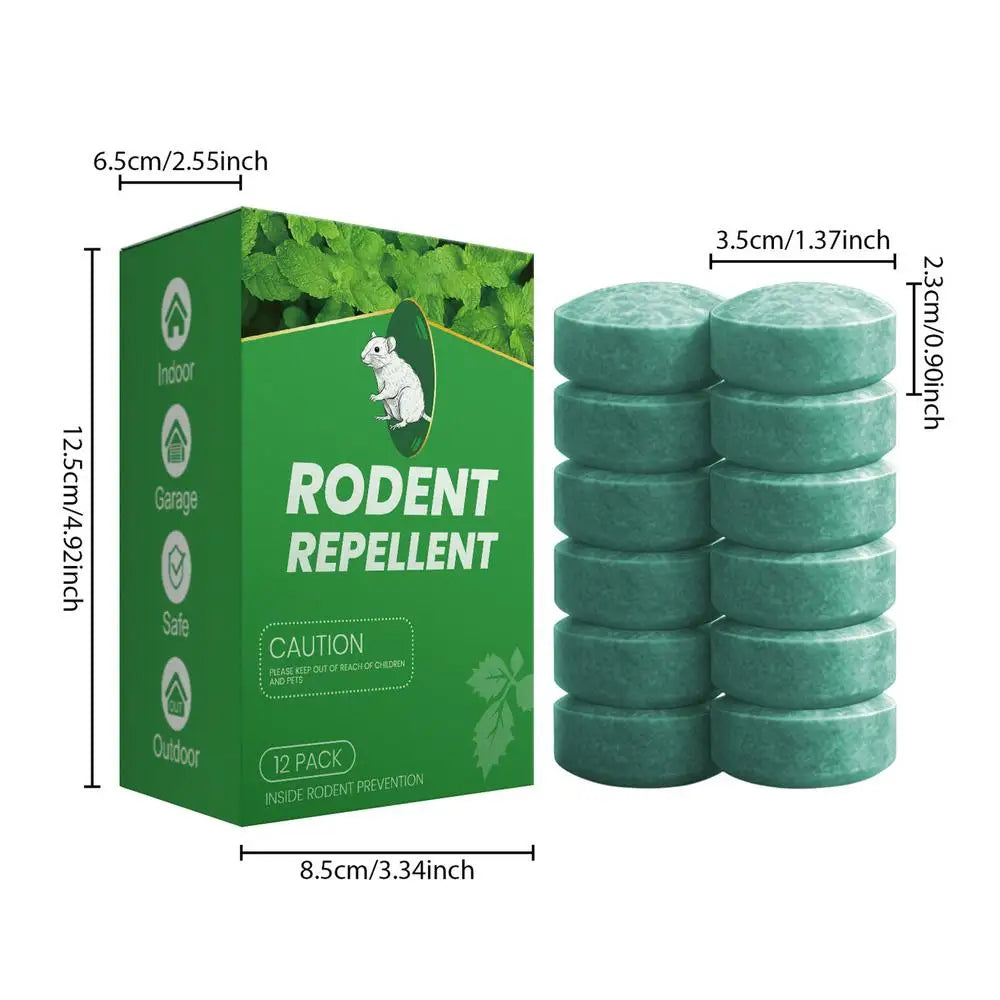 Rodent Repellent Balls 12 Pack Natural Peppermint Oil – Home Safety, Pet Protection