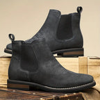 Rugged Men's Boots with Elastic Side Panels – Classic Style, Durable Comfort