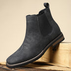 Rugged Men's Boots with Elastic Side Panels – Classic Style, Durable Comfort