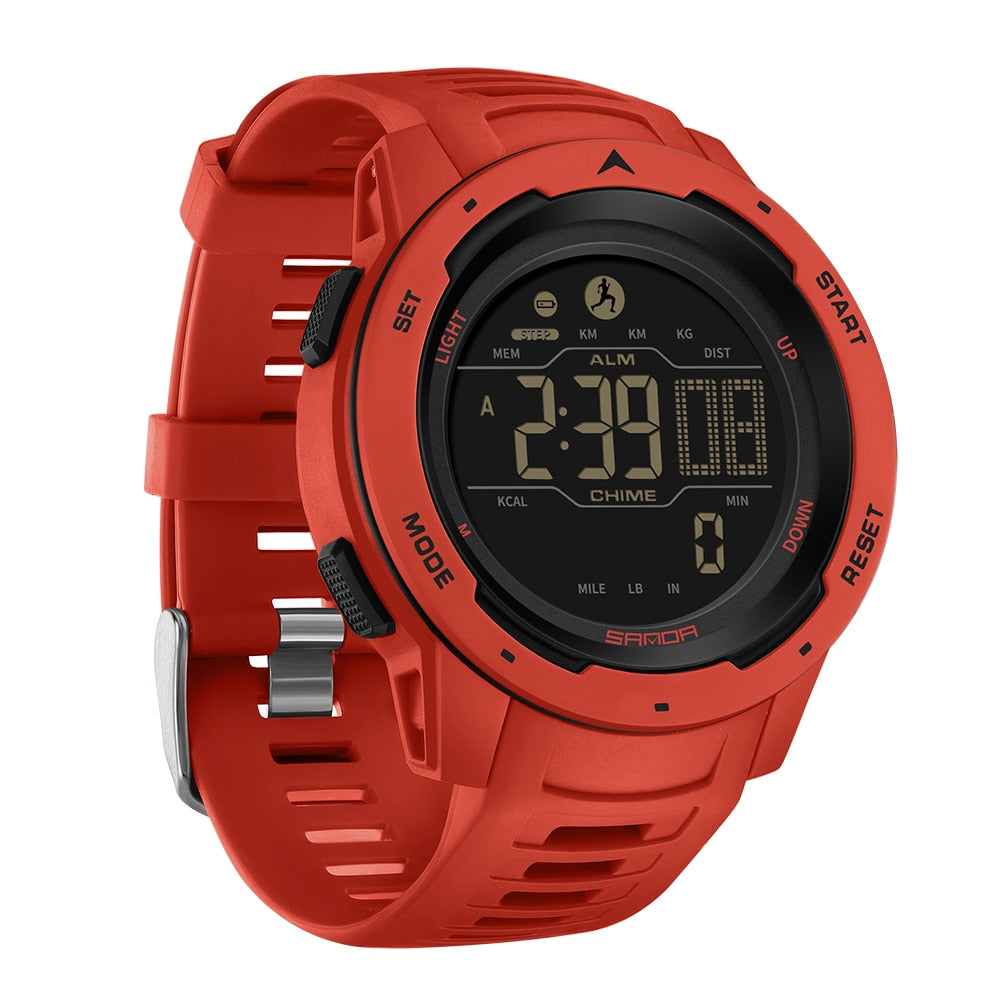 Digital Waterproof Military Pedometer Watch – Fitness, Outdoor Adventure