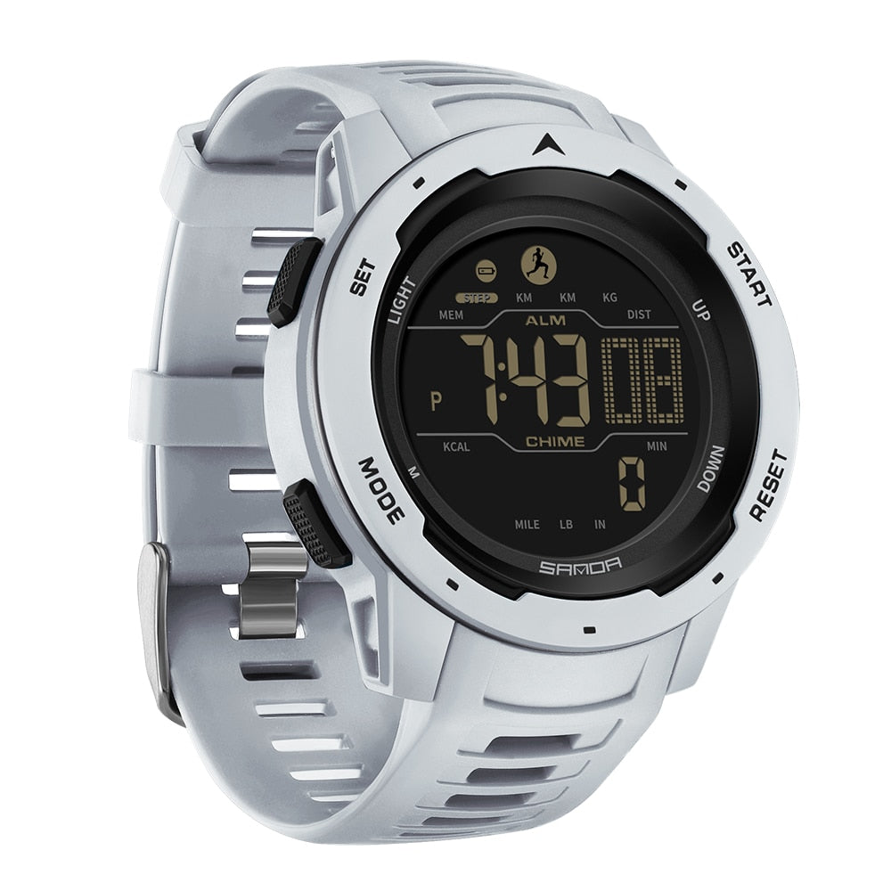 Digital Waterproof Military Pedometer Watch – Fitness, Outdoor Adventure
