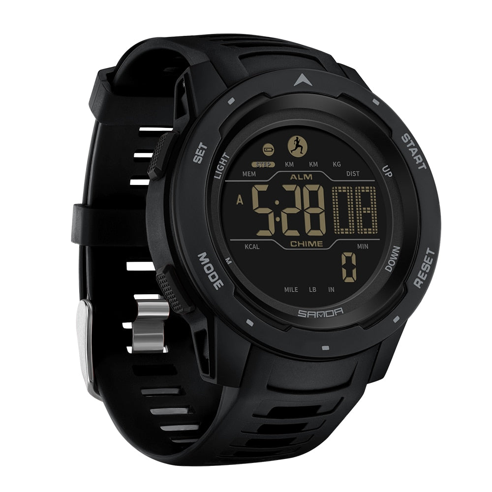 Digital Waterproof Military Pedometer Watch – Fitness, Outdoor Adventure