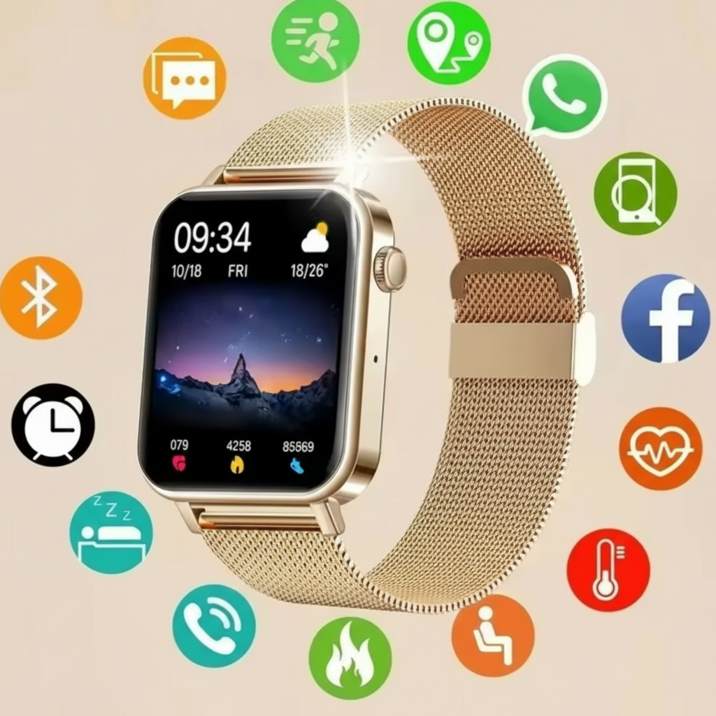 Smartwatch for Women – Elegant Design, Health Monitoring, Long Battery Life – Fitness, Everyday Use