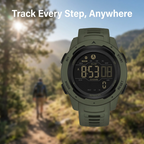 Digital Waterproof Military Pedometer Watch – Fitness, Outdoor Adventure