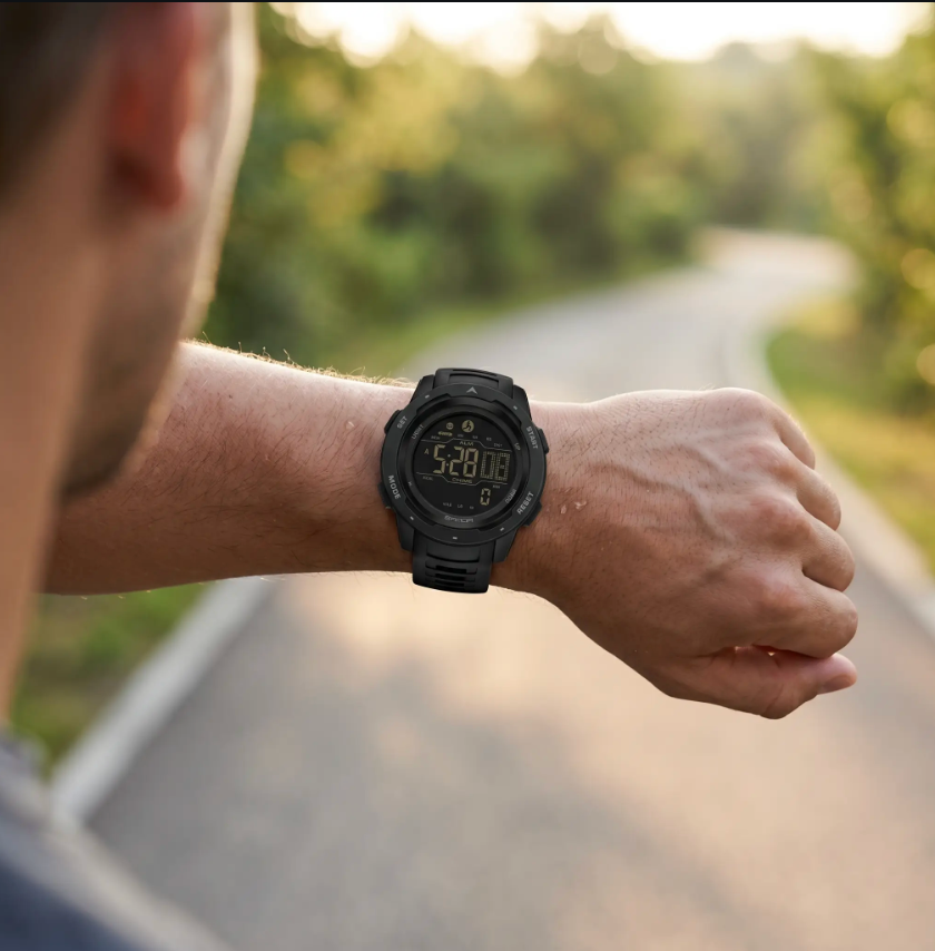Digital Waterproof Military Pedometer Watch – Fitness, Outdoor Adventure