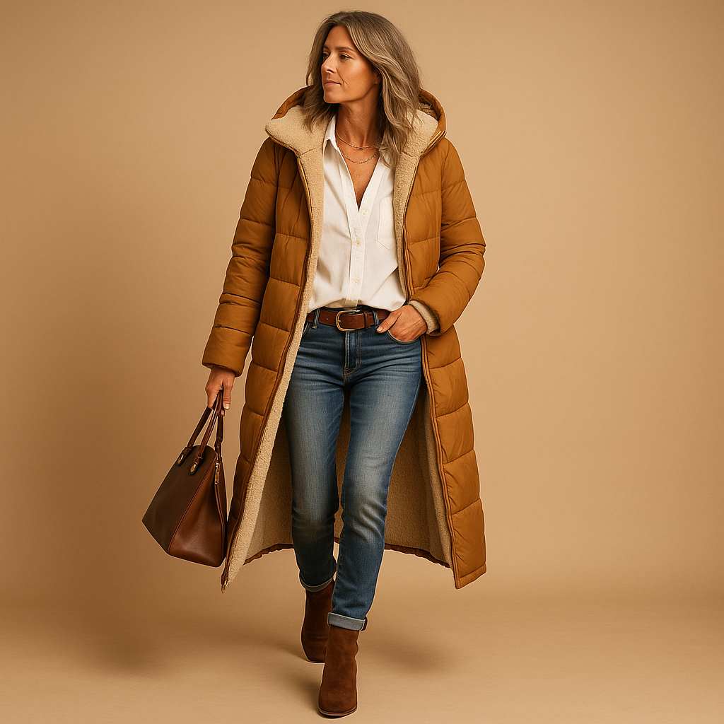 Shearling-Lined Winter Coat – Casual Wear, Cold Weather