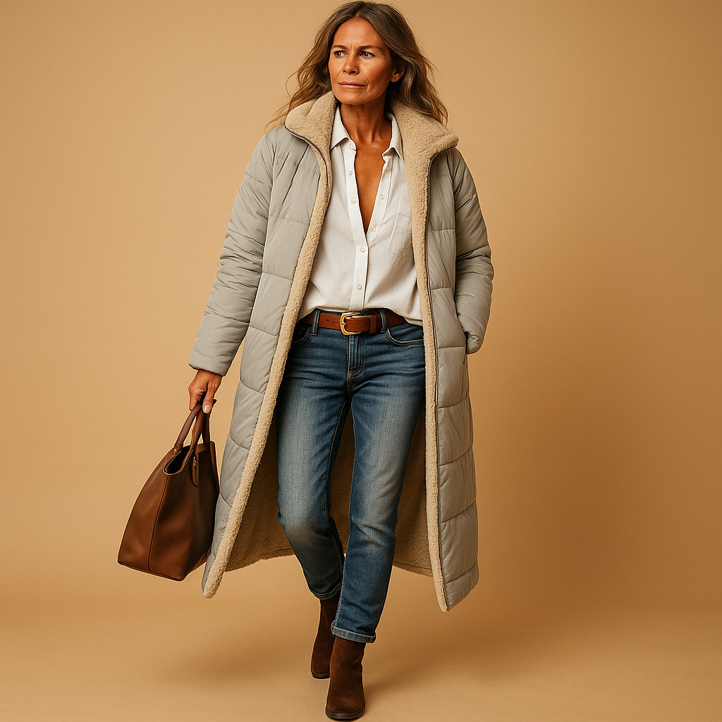 Shearling-Lined Winter Coat – Casual Wear, Cold Weather