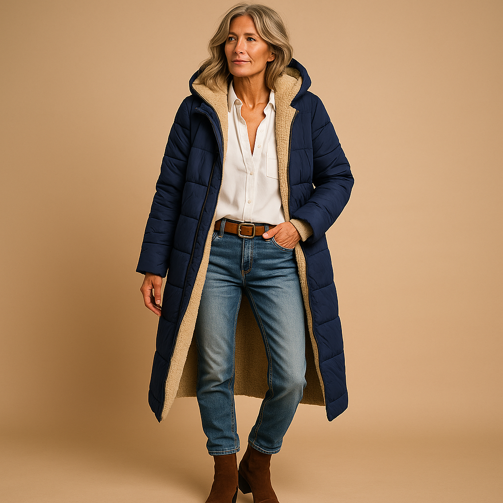 Shearling-Lined Winter Coat – Casual Wear, Cold Weather