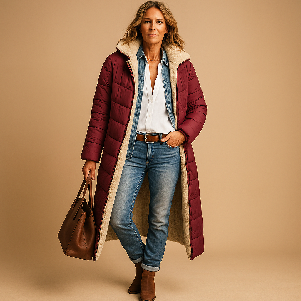 Shearling-Lined Winter Coat – Casual Wear, Cold Weather