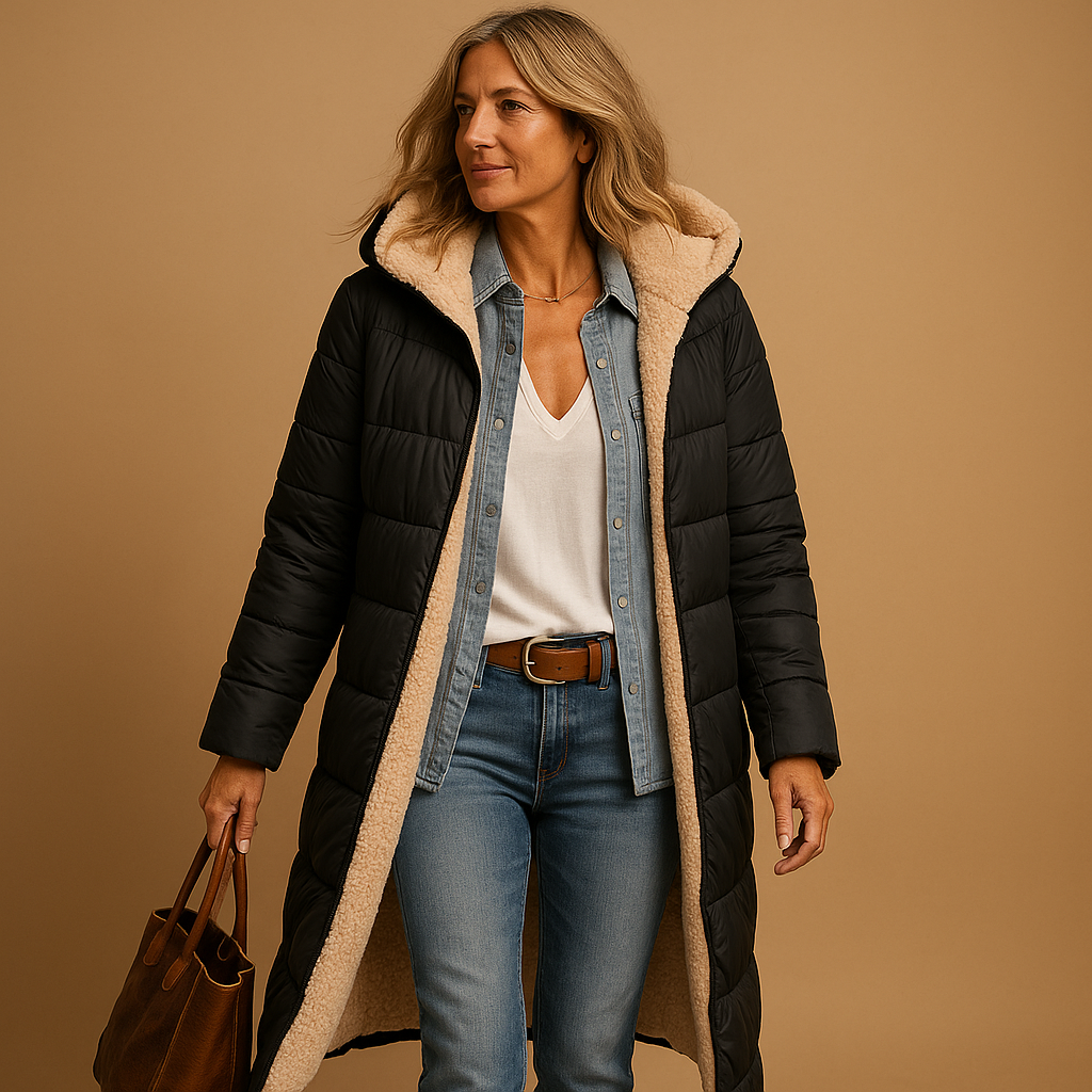 Shearling-Lined Winter Coat – Casual Wear, Cold Weather
