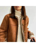 Shearling-Trimmed Suede Jacket – Casual Wear, Stylish Layering