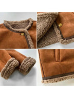 Shearling-Trimmed Suede Jacket – Casual Wear, Stylish Layering