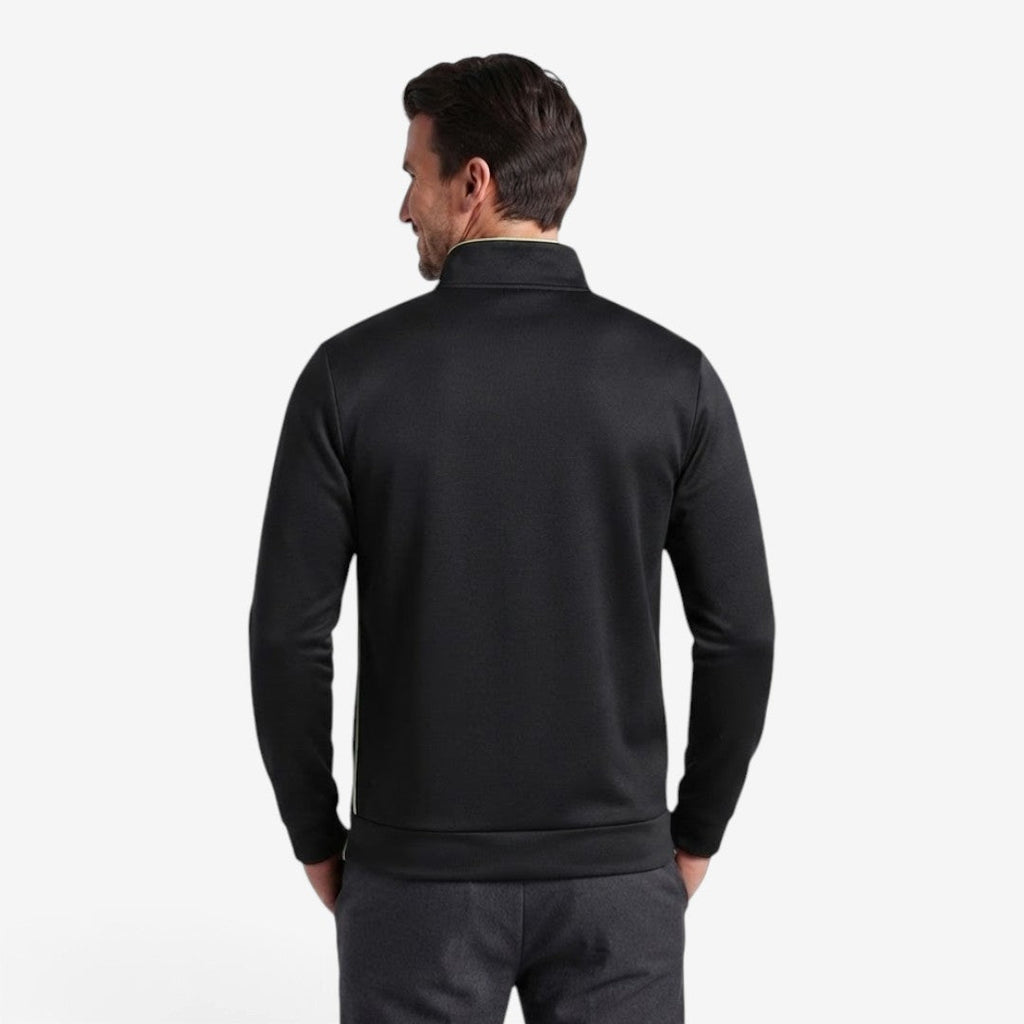 Slim-Fit Men's Knit Zip Jacket with High Neck – Casual, Everyday Wear