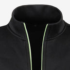 Slim-Fit Men's Knit Zip Jacket with High Neck – Casual, Everyday Wear
