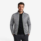 Slim-Fit Men's Knit Zip Jacket with High Neck – Casual, Everyday Wear